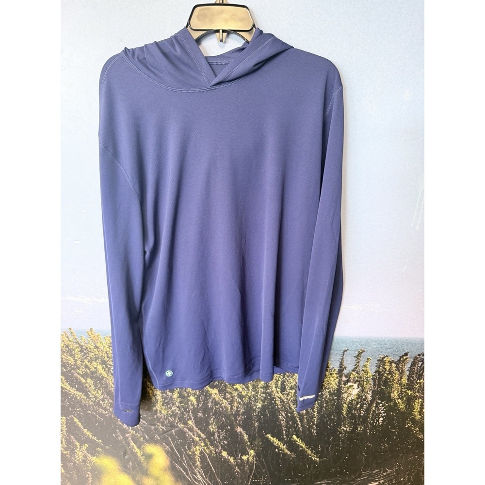 Waterman Lifeguard Windansea Hooded Long Sleeve Shirt Earn Your Salt Blue Large